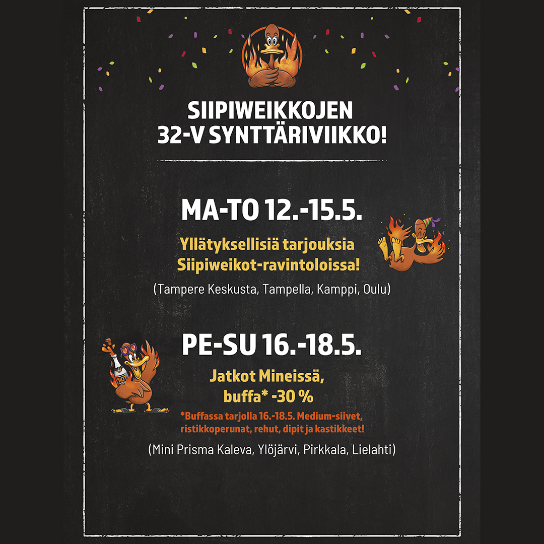 Synttäriviikko 12.–18.5.