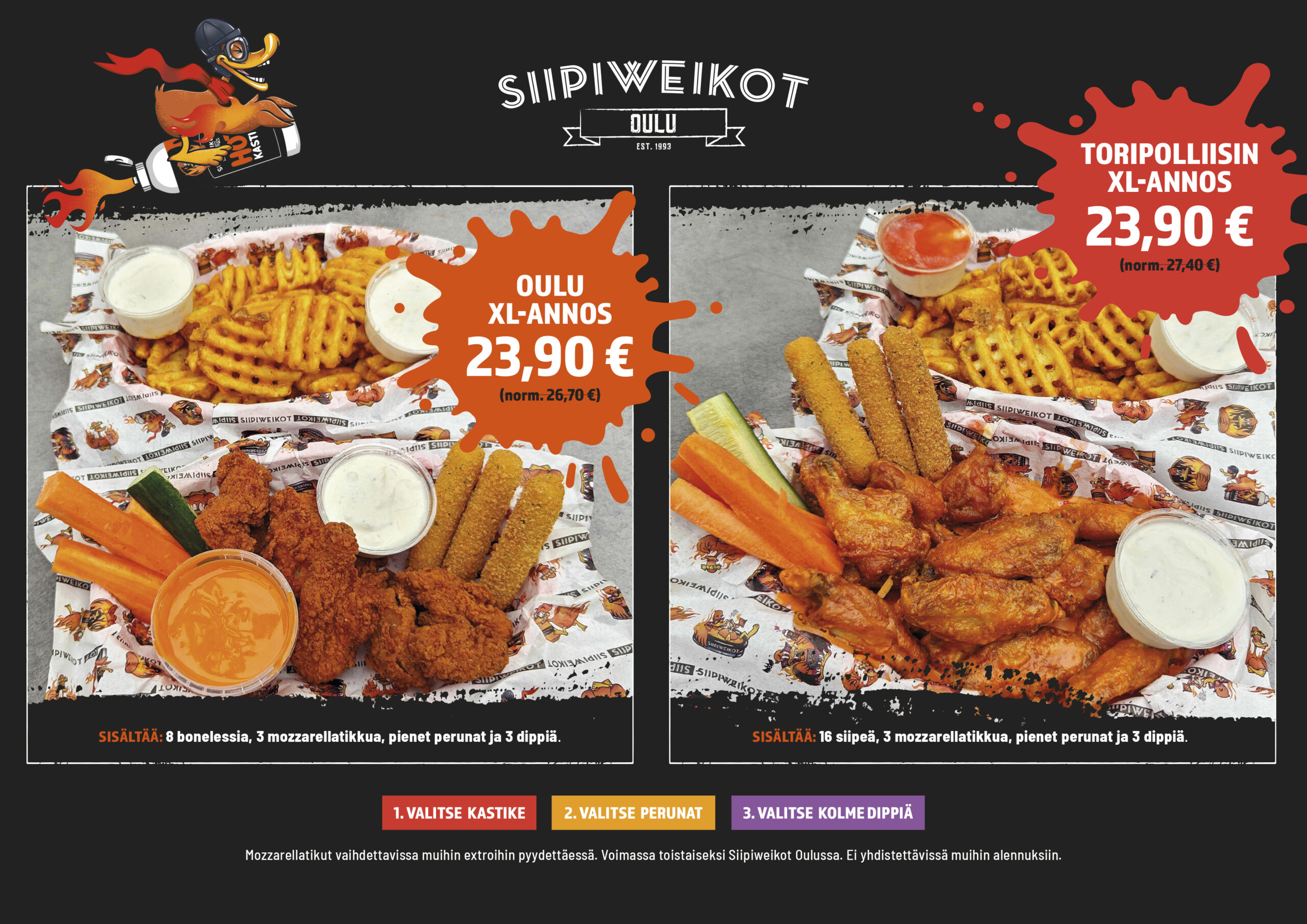 Oulu annokset nyt saatavilla!