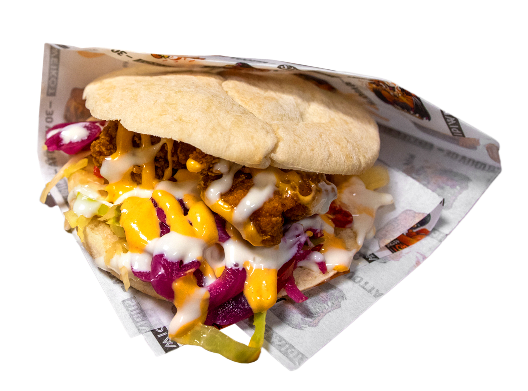 Boneless tai Halloumi Pita 